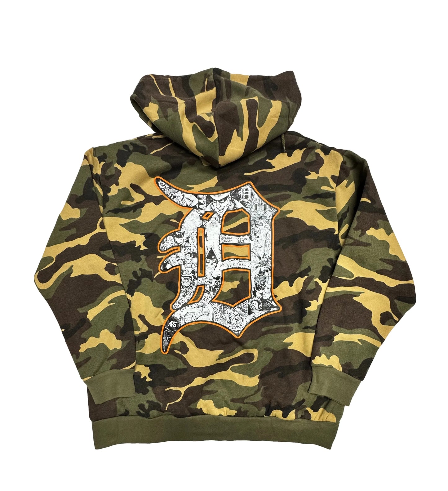 Detroit Bat Hoodie- Green Camo